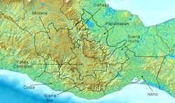 Localización del río en el istmo de Tehuantepec