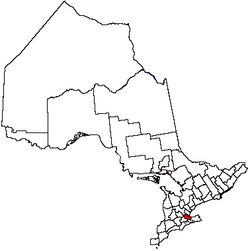 Localización de Hamilton en Ontario