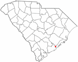 Localización de Charleston en Carolina del Sur.