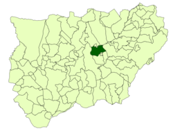 Situación de Sabiote con respecto a la provincia de Jaén