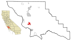 Ubicación en el Condado de San Luis Obispo y en el estado de California