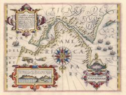 Estrecho de Magallanes por Jocodus Hondius