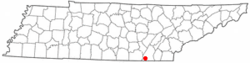 Localización en el estado de Tennessee
