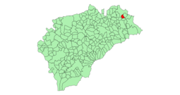 Localización de Alconadilla respecto a la Provincia de Segovia
