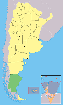 Mapa de la Provincia de Santa Cruz