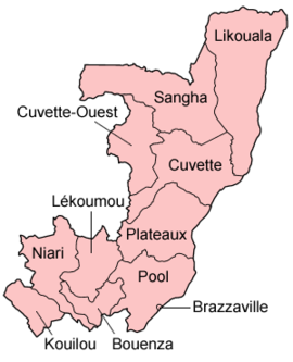 Regiones de la República del Congo.