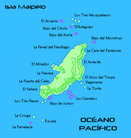 Mapa de la Isla de Malpelo