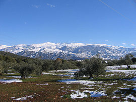 Sierra Nevada desde la Vega de Granada