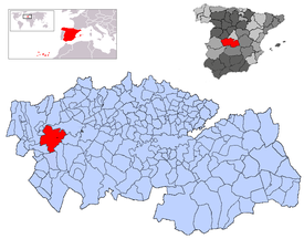 Situación de Alberche dentro de la provincia