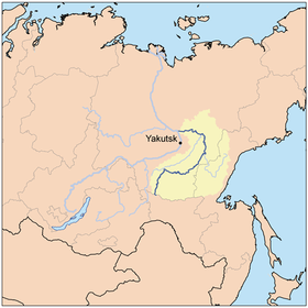 Localización del Maimakan en la cuenca del Aldan