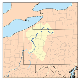 Mapa de la cuenca del río Allegheny