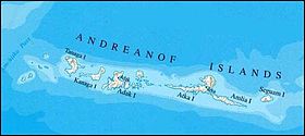 Mapa de las islas Andreanof