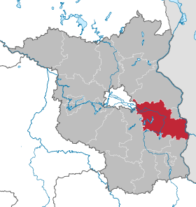 Lage des Landkreises Oder-Spree in Brandenburg