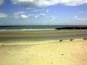 Vista de la playa Carne, en la punta Carnsore, el extremo irlandés del canal