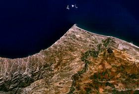 Vista de satélite de las Chafarinas