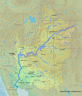 Mapa de la cuenca del Colorado