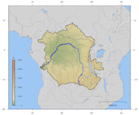 Localizacion del río (cuenca del Congo)