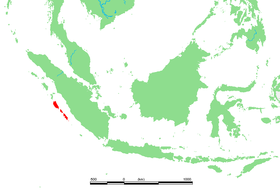 Localización de las islas Mentawai