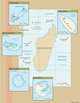 Mapa de las islas Dispersas