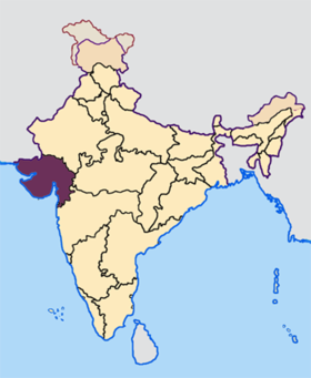 Mapa de Gujarat
