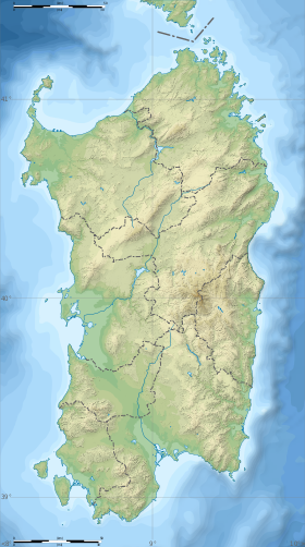 Localización del golfo (mapa de Cerdeña)