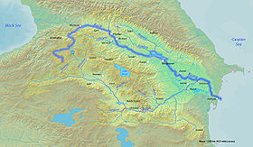 Localización del río Kura