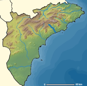 Localización del Amadorio (provincia de Alicante)