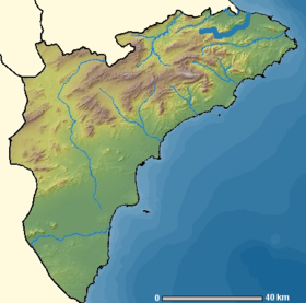 Localización del Girona (provincia de Alicante)