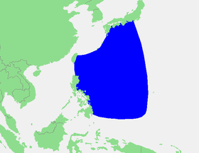 Localización del mar de Filipinas.