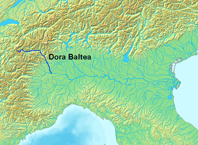 Localización del río Dora Baltea
