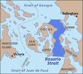 Mapa del estrecho de Rosario