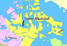 Localización del golfo de la Reina Maud      Nunavut     Territorios del Noroeste