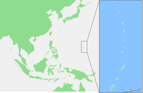 Localización de las islas Marianas.
