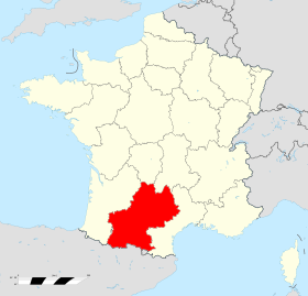 Mapa de Mediodía-Pirineos