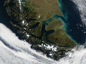 La Tierra del Fuego, vista desde el espacio