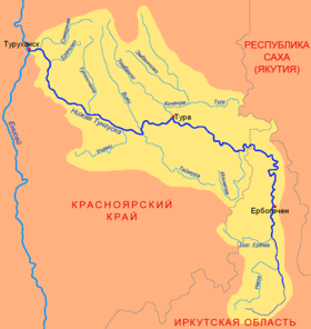 Localización en la cuenca del Tunguska Inferior