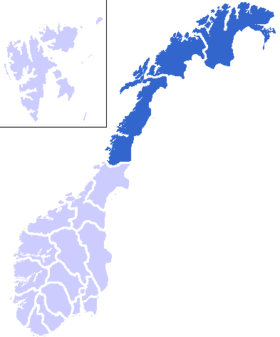 Mapa de Nord-Norge