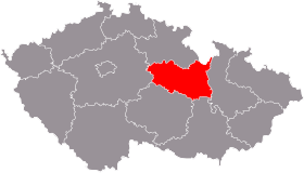 Mapa de Región de Pardubice