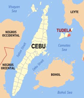 Localización del muncipio de Tudela (Islas Camotes)