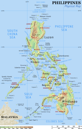 Localización del mar de Sibuyan