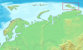 Localización de las Islas Sévernaya Zemlyá
