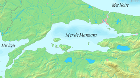 Localización del golfo de Saros