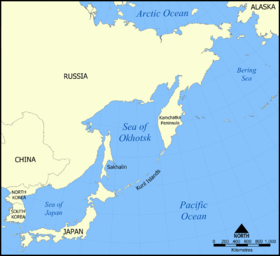 Localización del mar de Ojotsk