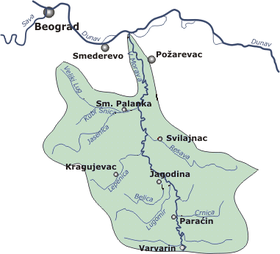 Cuenca del Gran Morava (considerando sus dos fuentes, el Morava meridional y el Morava occidental)