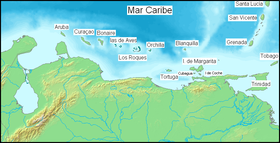 mapa de las islas de Sotavento