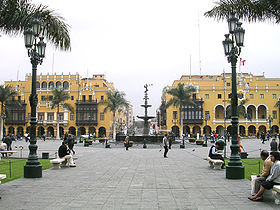 Plaza Mayor de Lima, sede del Festival OTI de la Canción 1997.