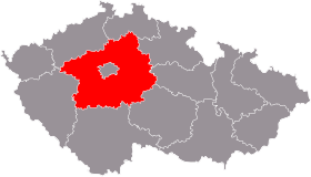 Mapa de Región de Bohemia Central