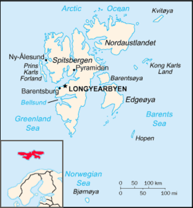 Localización de las islas en el archipiélago de las Svalbard