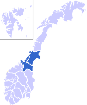Mapa de Trøndelag