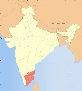 Ubicación en Tamil Nadu, India